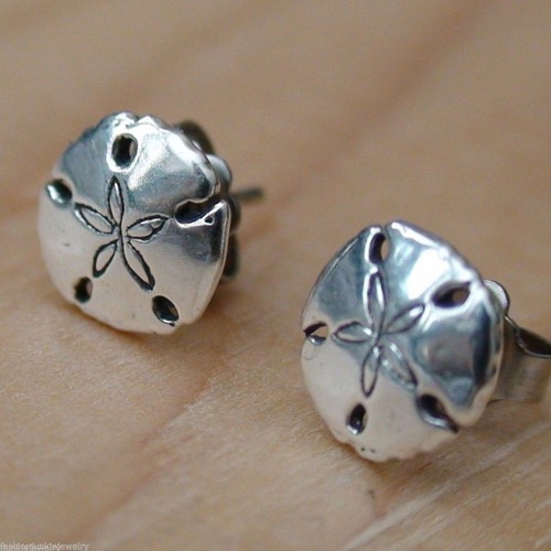 Sand dollar earrings - dollar, 925