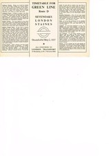 1937 TIMETABLE GREENLINE
