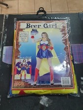 Beer Girl Costume Adult Fancy Dress Fits 6-12 (New in Pack,Rasta Imposta)