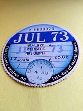 Tax Disc 1973