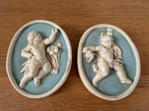 Vintage chalkware putti - 2,