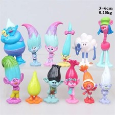 12 Dreamworks Trolls Action Figures Doll Playset Figurines Toy Cake Topper Decor