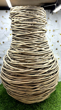 54 cm Wicker Amphora Vase Vintage Straw Rattan Umbrella Walking Stick Cane Stand