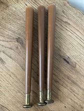 Vintage Mid Century Wooden, Furniture Tapered Legs x 3 Metal Footed, - 12” App
