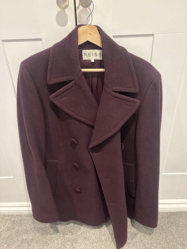 Reiss men burgundy peacoat - burgundy,