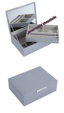 RARE Retired Limited Edition PANDORA Dove Grey Two Tier Jewellery Box Organiser