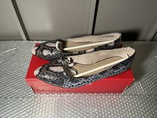s.Oliver Shoes Flats Taupe Snake Womens UK 6 New