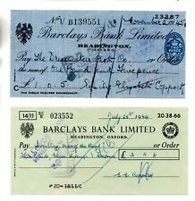 CHEQUE - USED -1940's & 60's