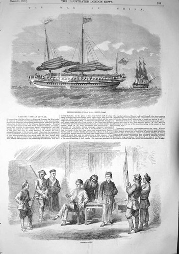 Original old antique print - old,