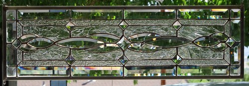 Stained glass transom - glass,