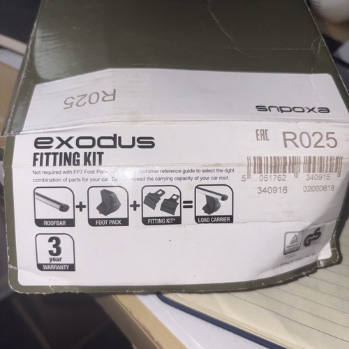 Exodus roof bar fitting kit - bar,
