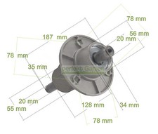 187mm blade spindle holder hub - 187mm,