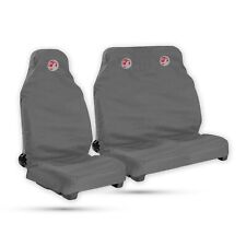 For Vauxhall Vivaro Van 2+1 Seat Cover Waterproof Grey 3 Logo
