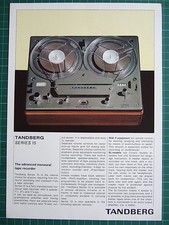 1970 Tandberg Series 15 Sales Leaflet, Reel to Reel Tape Recorder.