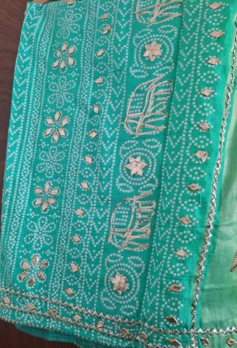 Indian saree party green with - saree,