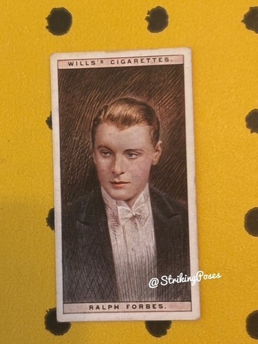 Cigarette card wills cinema - cigarette,