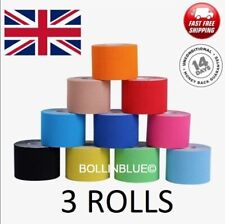 3 Rolls of Kinesiology Tape 5cm x 5m  Sport tape Muscle tape KT tape