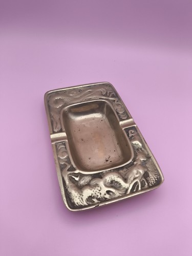 Vintage brass dragon ashtray - vintage,