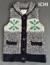 ICHI Nordic pattern knit vest