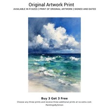 Stormy Ocean Waves 5"x7" Print