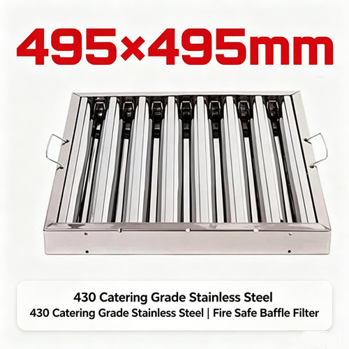 Stainless steel grease baffle - steel,