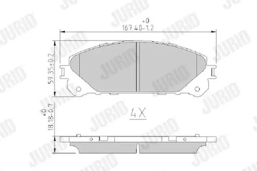 Brake pads 572655j jurid for - pads,