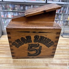 Vintage Wooden Shoe Shine Box