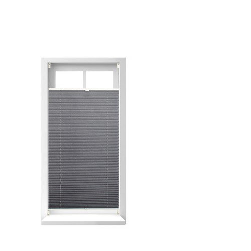 Grey pleated blind - no, drilling