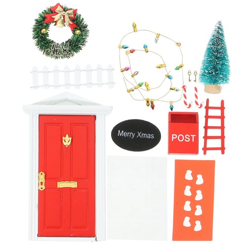Miniature wooden door decor - miniature,