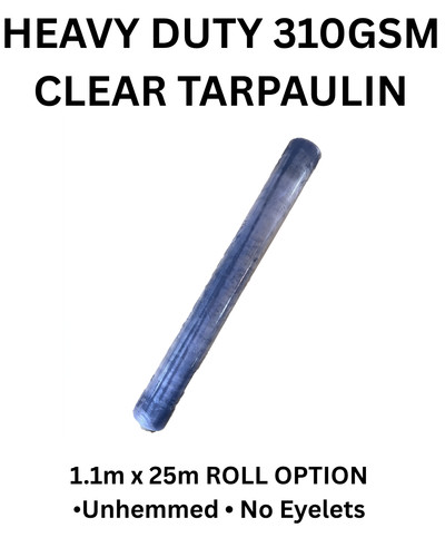 Clear pvc tarpaulin heavy - clear,