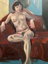 Vintage Oil Painting Female