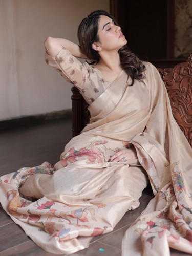 Designer handloom linen tissue - handloom,