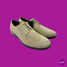 FIRETRAP Men's Helme Smart Shoes, Genuine Suede, Round Toe, Stone, UK 9/EU 43