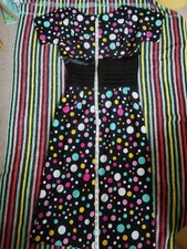 Bettie Page Polka dot Rockerbilly Dress Large size