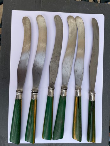Six georgian hand forged table - six,