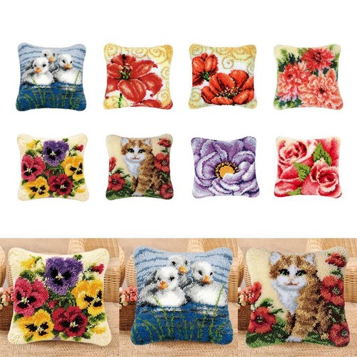 Diy latch hook pillow - latch,