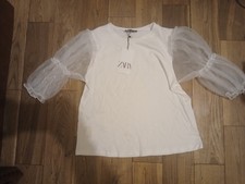 Womens White Zara Top With