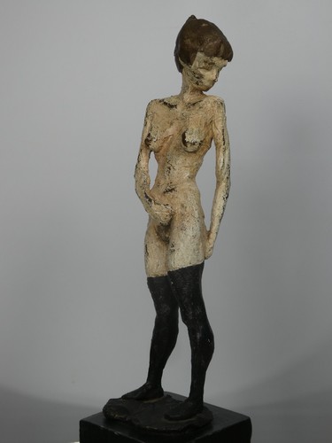Mid painted bronze standing - mid,