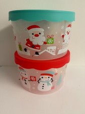 Storage Cake container Set of 2 Christmas