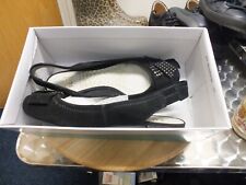 Clarks cushion soft size 5 black cadiz carnival flat strap shoe in original box