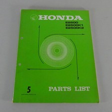 Parts Catalog / List Honda Generator E 2500 / 2500 K1 / 2500 K2 from 1975