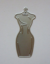 DRESS w HANGER Metal Die Cutter Ladies Evening Gown 1 Cutting Die 6.2cm x 2.8cm