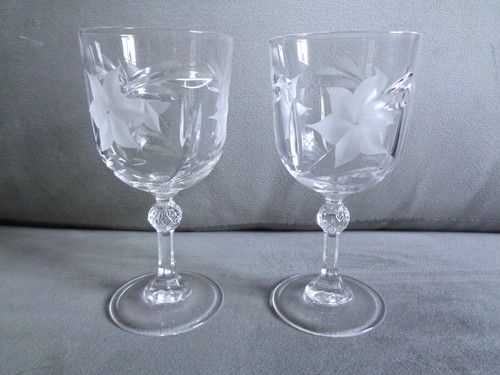 Pair beautiful etched - pair,