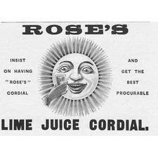 ROSES Lime Juice Cordial Victorian Advertisement 1897