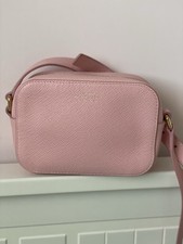 Smythson Panama Leather Camera Bag Small Shoulder Bag Pink Excellent Condition