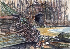 Coastal Rocks Scene Cornwall