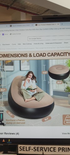 Inflatable chair and foot - chair,