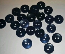 X10 Navy Blue 2 Hole Buttons - 10mm Packs Of 10 - Shirt Buttons