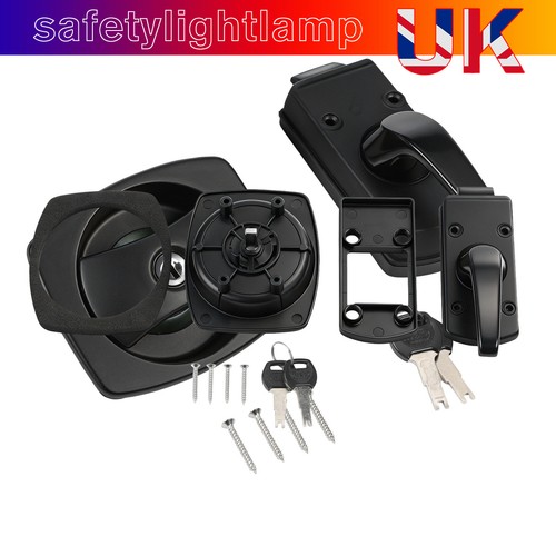 Black bathroom lock 2 - black, rv