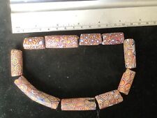 10 ethnic glass Trade Beads